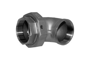 Американка угловая вр/вр нержавеющая, AISI304 DN40 (1_1/2"), (CF8), PTFE, PN16