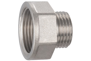 Футорка обратная нержавеющая, AISI304 DN15 x DN10 (1/2" x 3/8"), (CF8), PN16