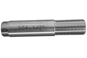 Сгон резьбовой нержавеющий, AISI316 DN15 (1/2"), (CF8M)