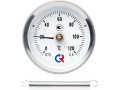Термометр биметаллический БТ-30.01; (0-120) с пружиной,