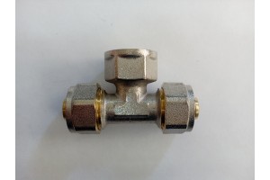 Тройник мп никель Faro 6430 STC  (20х3/4"вн/р)